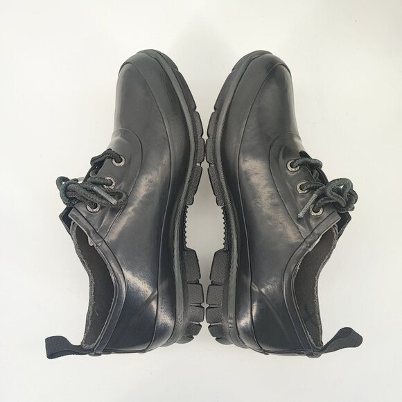 Bogs Women's Amanda Lace Up Short Black Rubber Waterproof Boots Size 7 - Picture 5 of 8